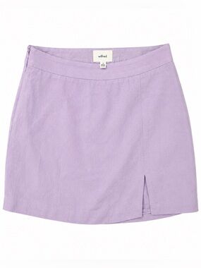 Wilfred Aritzia‎ Patio Linen Mini Skirt Pastel Purple Coquette Balletcore Sz 2